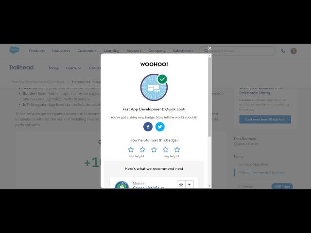 Fast App Development : Quick Look - Trailhead Salesforce