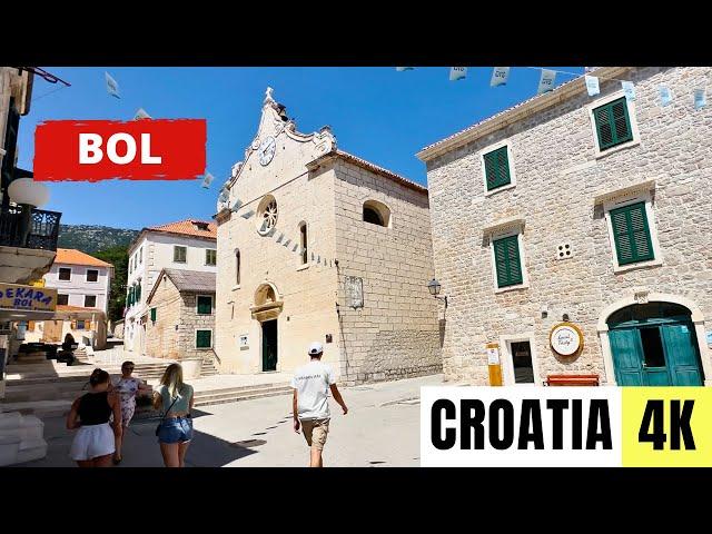 BRAC ISLAND, CROATIA  [4K] BOL — Walking Tour