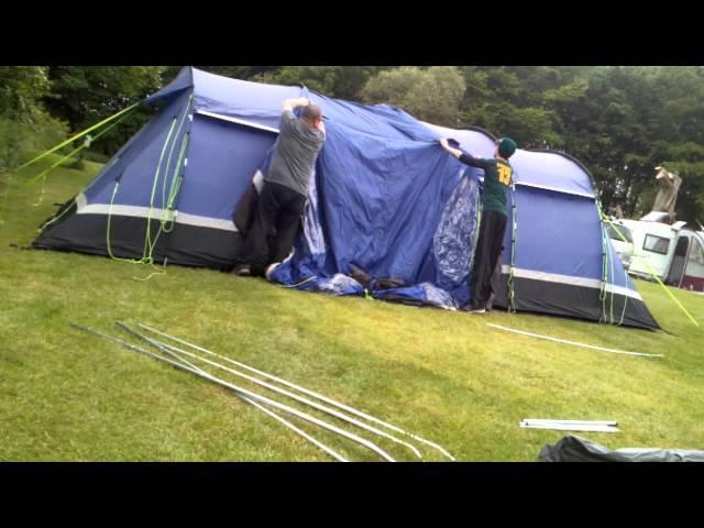 Pitching the tent