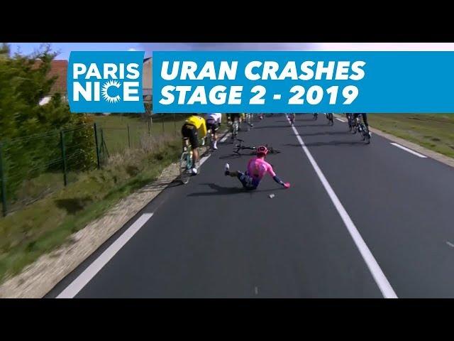 Uran Crashes - Stage 2 - Paris-Nice 2019