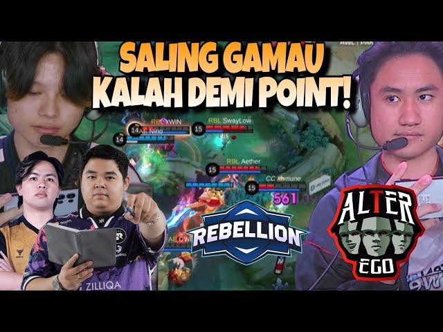 PEREBUTAN POINT UNTUK BISA MASUK PLAYOFF !! ALTER EGO VS REBELLION MATCH 1 - MPL S14