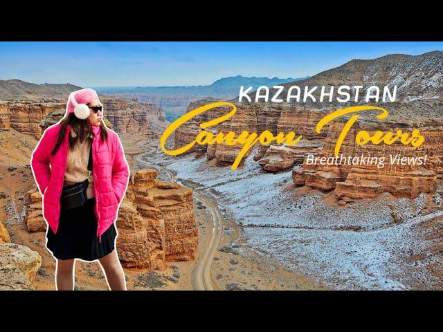 Kazakhstan Travel Vlog: Visiting Charyn Canyon, Moon Canyon & Black Canyon Winter Tour | 4K 60fps