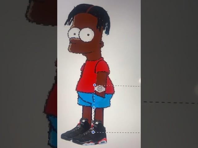 Turning Lil Tjay into Bart Simpson  | T.digart #art #rap #bart #drawing #song #liltjay