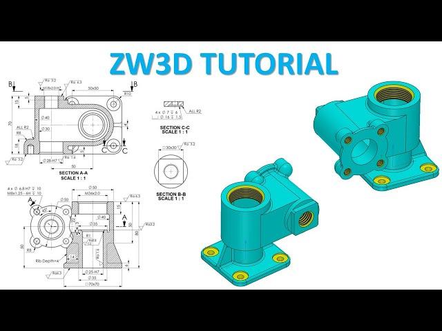 ZW3D Tutorial #7 | 3D Modeling Valve Body Designer