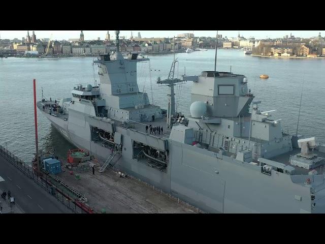 A german frigate in Stockholm 2020-01-23 - 2020-01-25