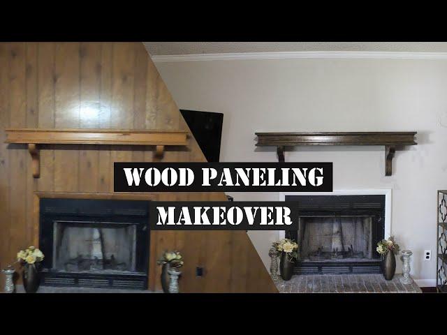 Wood Paneling Makeover | LOOKS LIKE DRYWALL for $30