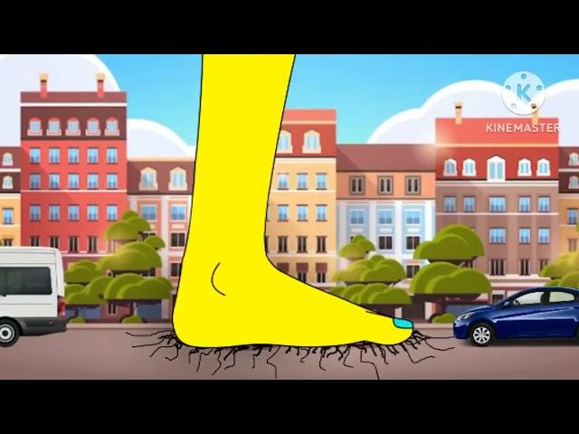 Giantess Yellow Fox walk at the City / Великанша Желтая Лисица гуляет по городу