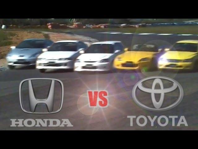 [ENG CC] Toyota vs. Honda - Integra R, Civic R, S2000, Celica, Altezza Ebisu 1999