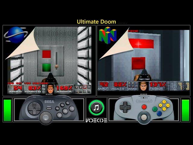 [Hack] Ultimate Doom (Sega Saturn vs Nintendo 64) Real Hardware Comparison