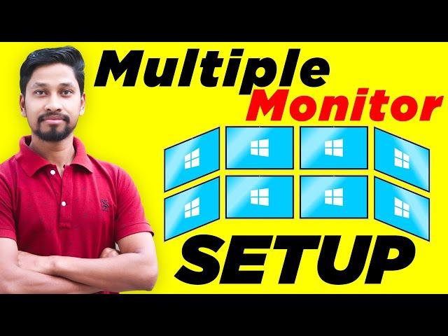 How To Connect Multiple Monitor in Computer | 6 Monitor in PC | 8 Monitor in PC | Trading Setup