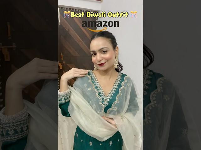 Best Diwali Outfit From Amazon🪔#shorts #youtubeshorts #diwalioutfit #kurtaset  #amazon