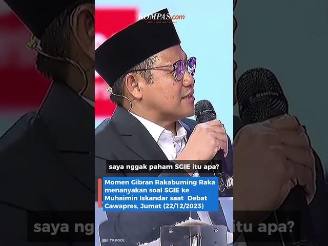 Momen Gibran Tanyakan SGIE ke Cak Imin saat Debat Cawapres 2024 #Shorts