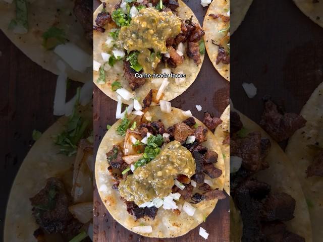 Easy carne asada tacos with homemade salsa verde