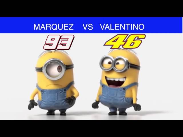 MARQUEZ VS VALENTINO IN VERSIONE MINIONS