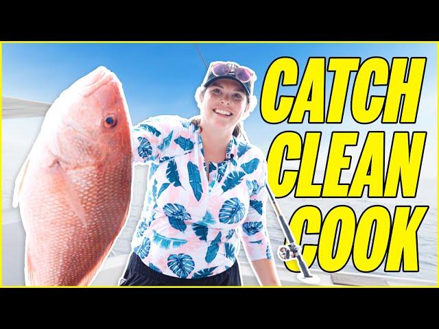 Kenna goes Deep Sea Fishing | How to Catch, Clean, & Cook a Fish you Catch - PART 1