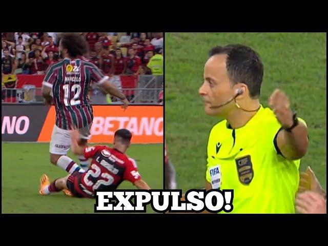 Lance da expulsão do Luiz Araújo após levar uma caneta do Marcelo