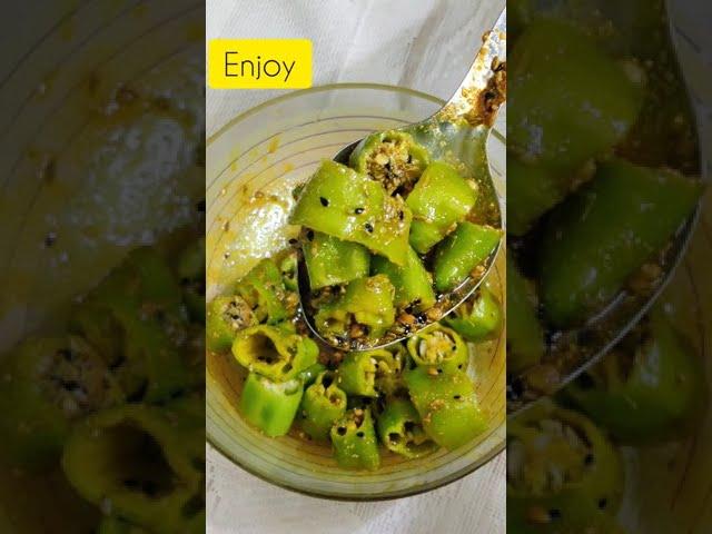 Instant Green Chilli Pickle | Mirchi Achar Recipe| Moti Mirch ka achar #shorts #achar #ytshorts