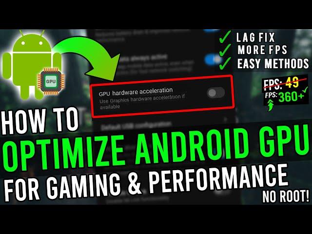  How To Optimize/Boost Android GPU For Gaming And Performance  Speed Up Android | NO ROOT | 2020