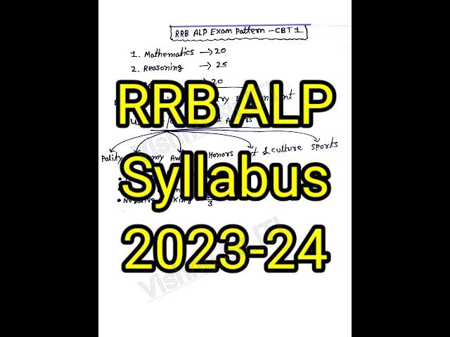 rrb alp syllabus 2023 | rrb alp syllabus cbt 1 | rrb alp cbt 1 syllabus 2023 #iti #alp #railway