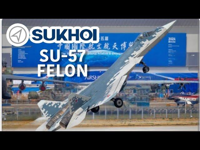 Russian SUKHOI SU-57 Felon Fighter Jet Performs Jaw Dropping Manoeuvres at China Airshow 2024