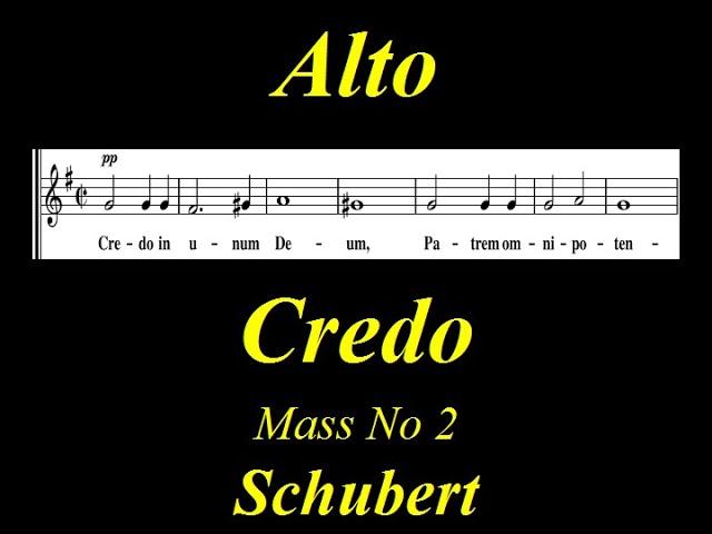 Schubert - D167 - Mass No2 in G   3.Credo - Alto