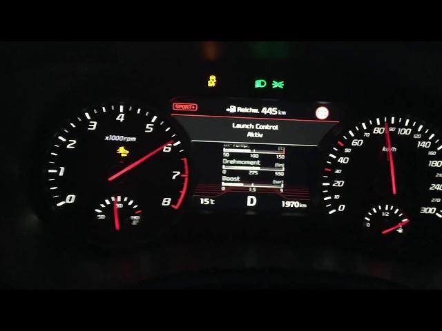 Kia Stinger GT 3.3 Launch Control 0-100 km/h 0-200 km/h acceleration