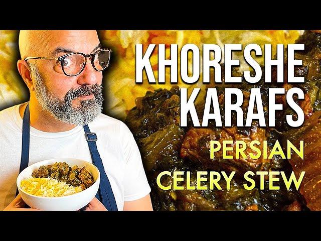 Khoresh-e Karafs (Persian Celery Stew) خورش کَرَفس دستور اصیل ایرانی