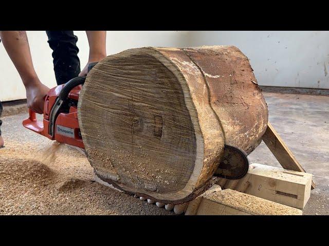 Great Creative Design Idea From Young Man / Turn Round Pieces of Wood Into Extreme Unique Table Legs