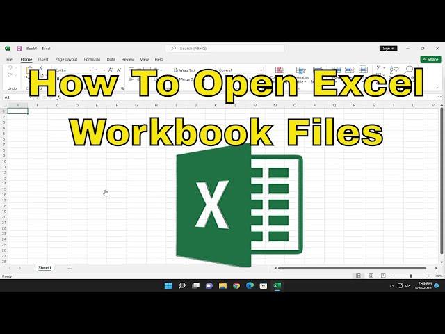 How To Open Excel Workbook Files [Tutorial]