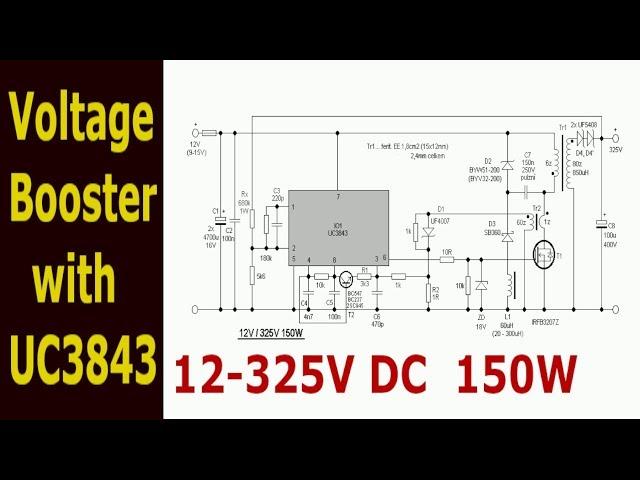 Inverter Power Supply with UC3843 (12V to 320V)