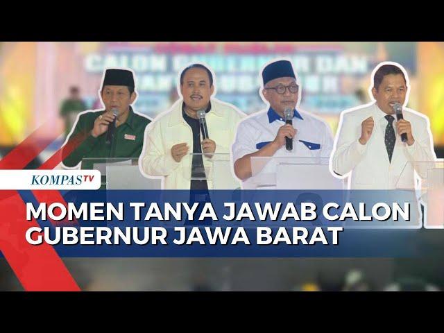 [FULL] Momen Tanya Jawab Debat Pilkada Jawa Barat, Ada Cagub yang Salah Tanya Lawan