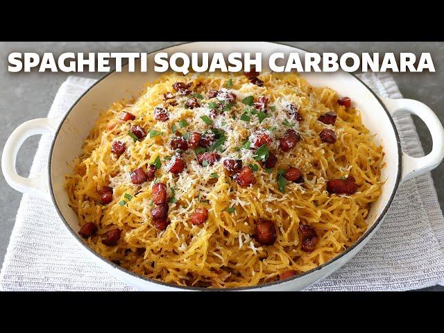 Spaghetti Squash Carbonara | Food Wishes