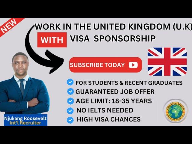 Work in the U.K  with Visa sponsorship / Certification of Sponsorship available / Apply for 2025