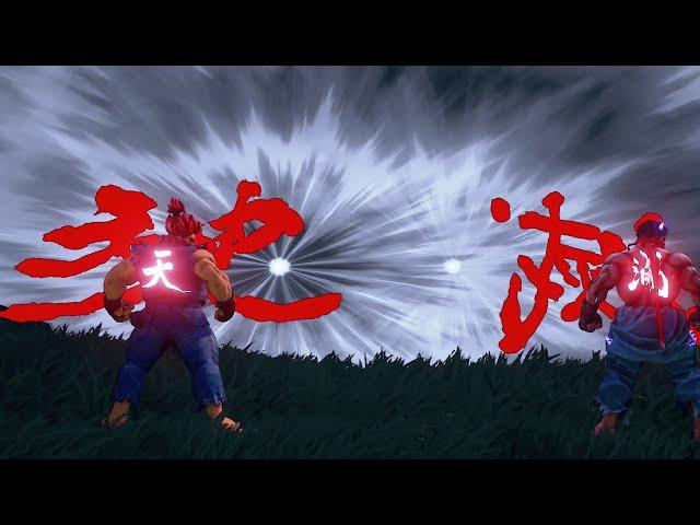 What happens when two RAGING DEMONS collide in SFV??? (4K, Akuma vs Kage/Evil Ryu)