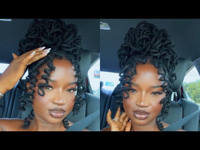 Elegant Curly Loc Updo | Wedding Loc Style | #KUWC