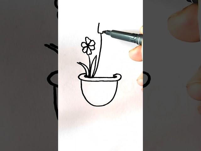 How to Draw a Flower Pot