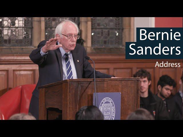 Bernie Sanders addresses Oxford University