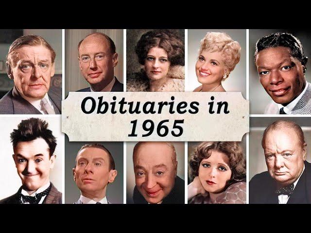 Obituary 1965: Famous Faces We Lost in 1965