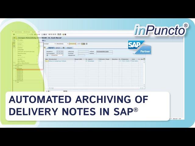 Automated archiving of delivery notes in SAP