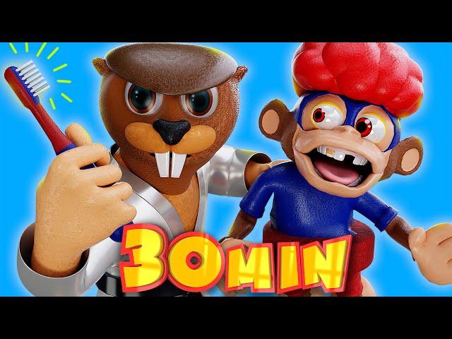 Trrr-Ra-Ta-Ta with Hippo, Loko & Monkey! | Mega Compilation | D Billions Kids Songs