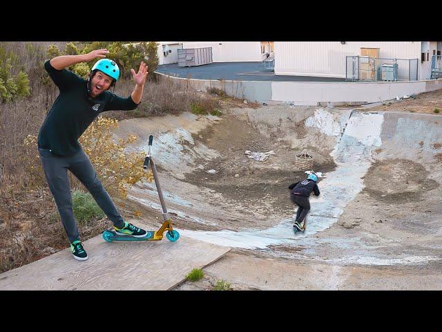 ATTEMPTING STREET MEGA RAMP ON SCOOTER!