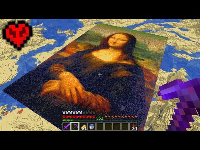 I Built the MONA LISA in Minecraft Hardcore