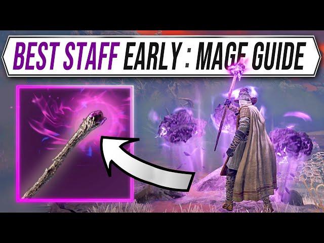 Elden Ring : Best Staff Early - Beginners Mage Build Guide (Meteorite Staff Location)!