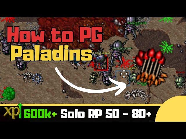 RP 50+ Mother of the Scarabs Cave [Tibia Solo Paladin]