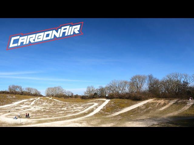Team Carbonair hit the JUMPS and TRAILS on the Pit Bikes at Halnaker Chalk Pits. CarbonAir pitbikes