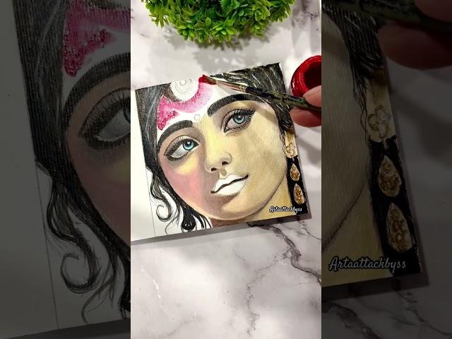 Rukmini mata drawing….Radhe Radhe #ytshorts #radheradhe