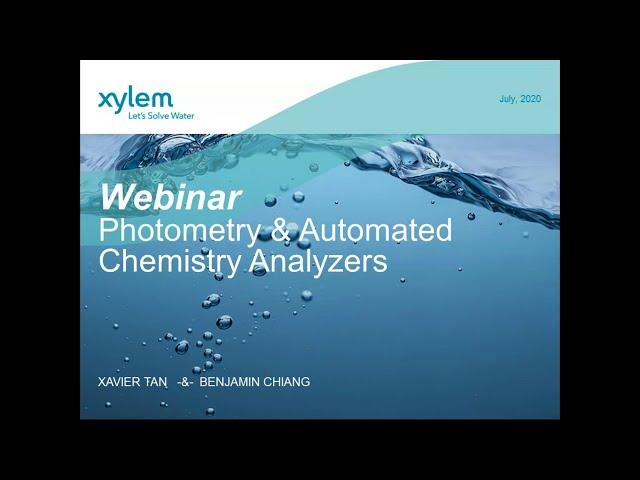 Webinar - Photometry & Automated Chemistry Analyzers with WTW & OIA