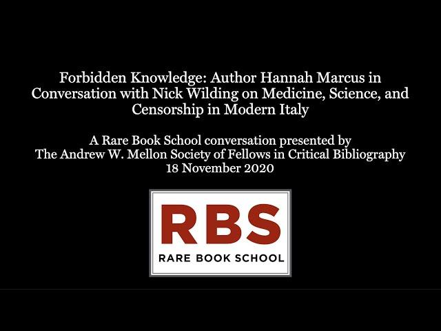 Forbidden Knowledge: Hannah Marcus & Nick Wilding in Conversation