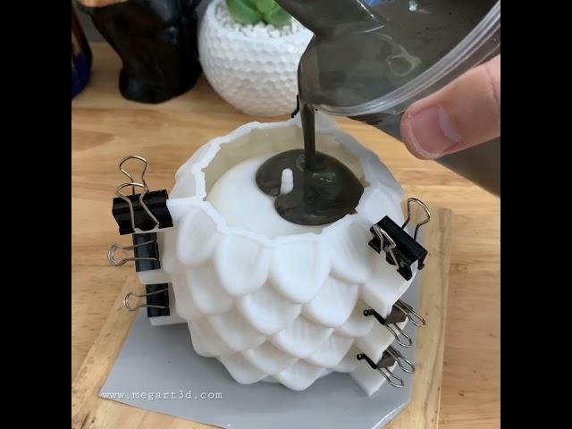 Easy make cement pots use 3D printed mold