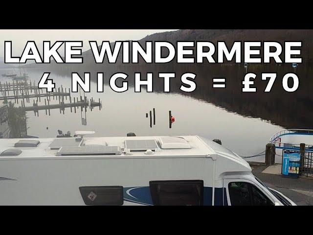 4 official motorhome parkups around Lake Windermere in the Lake District, England